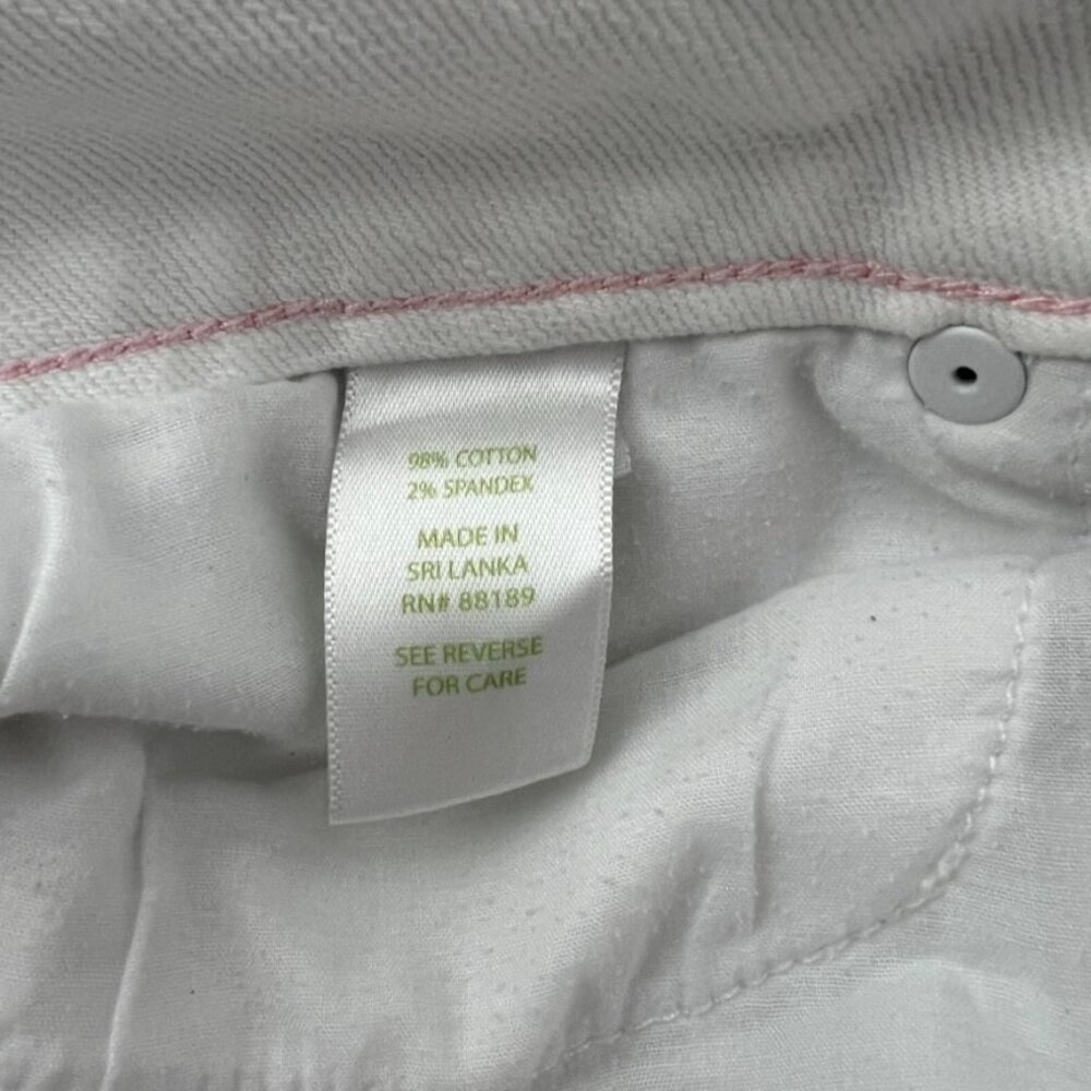 Lilly Pulitzer sz 12 White Babe Bootcut Jeans 27" inseam - Picture 5 of 14